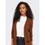 ONLY Damen Onllesly L/S Open Cardigan KNT Noos Strickjacke 15174274 ,Tortoise Shell/Detail:w. Melange ,XS