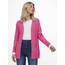 ONLY Damen Onllesly L/S Open Cardigan KNT Noos Strickjacke 15174274,Carmine Rose/Detail:Melange,S