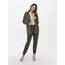 ONLY Damen Lange Strickjacke mit Taschen Stretch Casual Langarm ONLLESLY Open Cardigan Noos Gerippt, Farben:Grün, Größe:XS