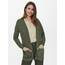ONLY Damen Lange Strickjacke mit Taschen Stretch Casual Langarm ONLLESLY Open Cardigan Noos Gerippt, Farben:Grün, Größe:XS