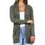ONLY Damen Lange Strickjacke mit Taschen Stretch Casual Langarm ONLLESLY Open Cardigan Noos Gerippt, Farben:Grün, Größe:XS