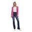 ONLY Damen Onllesly L/S Open Cardigan KNT Noos Strickjacke 15174274,Carmine Rose/Detail:Melange,M