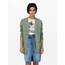 ONLY Damen Onllesly L/S Open Cardigan KNT Noos Strickjacke 15174274,Mist Green/Detail:Melange,M