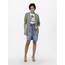 ONLY Damen Onllesly L/S Open Cardigan KNT Noos Strickjacke,Basil/Detail:w. Melange,M