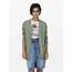 ONLY Damen Onllesly L/S Open Cardigan KNT Noos Strickjacke,Basil/Detail:w. Melange,M