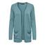 ONLY Damen Onllesly L/S Open Cardigan KNT Noos Strickjacke 15174274 ,Storm Blue/Detail:melange ,M