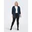 ONLY Damen Caresly L/S Open Knt Cardigan, Maritime Blue/Detail:melange, XL Große Größen EU