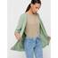 ONLY Damen Onllesly L/S Open Cardigan KNT Noos Strickjacke 15174274,Grün (Basil/W. Melange),3XL