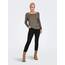 ONLY Damen Onlmila Lacy L/S Long Pullover Knt Noos, Walnut/Detail:w. Melange, L