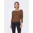 ONLY Damen Onlmila Lacy L/S Long Pullover Knt Noos, Toffee/Detail:w. Melange, 3XL