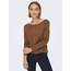 ONLY Damen Onlmila Lacy L/S Long Pullover Knt Noos, Toffee/Detail:w. Melange, XXS