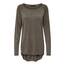 ONLY Damen Onlmila Lacy L/S Long Pullover Knt Noos, Walnut/Detail:w. Melange, L