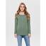 ONLY Damen Langer Feinstrick Pullover | Langarm Rundhals Knit Sweater | Stretch Jumper Locker ONLMILA, Farben:Grün, Größe:XS