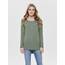 ONLY Damen Langer Feinstrick Pullover | Langarm Rundhals Knit Sweater | Stretch Jumper Locker ONLMILA, Farben:Grün, Größe:XL