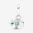 Feitery Ein Satz von drei(Schildkröten Muscheln Meerjungfrauen) Hundepfote Glühwürmche Charms Reisen Kompatibilität für Pandora Armband Herz Anhänger Meerestiere Sommer-Schmuck