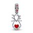 Feitery Christmas Charms Christmas Mouse and Reindeer Charm Set Kompatibilität für Pandora Armband Bead Charm für Damen Weihnachtszeit