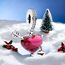Feitery Christmas Rosa Herzen Charms Kompatibilität für Pandora Armband Bead Charm für Damen Weihnachtszeit