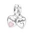 Feitery Familie Daughter and Mother Charms Armband Bead Charm für Damen Weihnachtszeit
