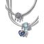 Feitery Christmas Zauberlehrling Charms Kompatibilität für Pandora Armband Bead Charm für Damen Weihnachtszeit (Winterblau Schneeflocke Murano)