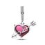 Feitery Christmas Rosa Herzen Charms Kompatibilität für Pandora Armband Bead Charm für Damen Weihnachtszeit