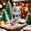 Feitery Christmas Charms Christmas Mouse and Reindeer Charm Set Kompatibilität für Pandora Armband Bead Charm für Damen Weihnachtszeit