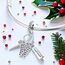 Feitery Christmas Familie Charms Armband Bead Charm für Damen Weihnachtszeit (Silberzähne)