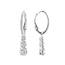 Swarovski Stilla Attract Trilogy Ohrringe, Weiss, Rhodiniert