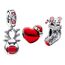 Feitery Christmas Charms Christmas Mouse and Reindeer Charm Set Kompatibilität für Pandora Armband Bead Charm für Damen Weihnachtszeit