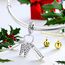 Feitery Christmas Familie Charms Armband Bead Charm für Damen Weihnachtszeit (Silberzähne)