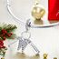 Feitery Christmas Familie Charms Armband Bead Charm für Damen Weihnachtszeit (Silberzähne)