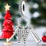 Feitery Christmas Familie Charms Armband Bead Charm für Damen Weihnachtszeit (Silberzähne)