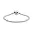 PANDORA Moments Schlangen-Gliederarmband mit Herz-Verschluss aus Sterling-Silber, kompatibel mit Charms und Anhängern aus der Moments Kollektion, Größe: 18cm