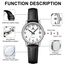 LN LENQIN Uhr Damen Armbanduhr Damen Uhr mit Großen Ziffern Analog Quarzuhr für Frauen mit Lederband