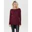ONLY Damen Onlmila Lacy L/S Long Pullover Knt Noos, Sun-dried Tomato/Detail:w. Melange, 3XL
