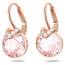 Swarovski Bella V Drop-Ohrhänger, Rosé Vergoldete Ohrringe mit Strahlenden Swarovski Kristallen