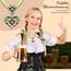 Patelai 3 Stück Trachtenschmuck Set Bayerisch Dirndlschmuck Trachtenkette mit Strass Edelweiß Herz Anhänger und Edelweiß Ohrstecker für Damen Bierfest Trachten Dirndl Outfit Accessoires (Grün)