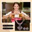 Patelai 3 Stück Trachtenschmuck Set Bayerisch Dirndlschmuck Trachtenkette mit Strass Edelweiß Herz Anhänger und Edelweiß Ohrstecker für Damen Bierfest Trachten Dirndl Outfit Accessoires (Rosa)