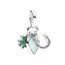 Feitery Four Leaf Clover, Heart and Horseshoe Triple Dangle Charms Kompatibilität für Pandora Armband Herz Bead Wildtiere Charms für Damen Anhänger Meerestiere
