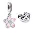 Feitery Faultier-Kirschblüte Charms Kompatibilität für Pandora Armband Herz Bead Wildtiere Charms für Damen Anhänger Meerestiere