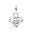 PANDORA Moments Vierblättriges Kleeblatt, Herz und Hufeisen Dreifacher Charm-Anhänger aus Sterling Silber, Kristallen, Zirkonia, Kompatibel Moments Armbändern, 792755C01