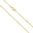 Goldkette Damen Ohne Anhänger 925 Silber Gold Ankerkette Kette Gold Halskette Wasserfest Sterlingsilber Vergoldet Antioxidation Breite 1,4mm Goldkette 40cm 45cm 50cm 55cm dünne Feine Glod kette Lang