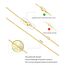 Goldkette Damen Ohne Anhänger 925 Silber Gold Ankerkette Kette Gold Halskette Wasserfest Sterlingsilber Vergoldet Antioxidation Breite 1,4mm Goldkette 40cm 45cm 50cm 55cm dünne Feine Glod kette Lang