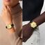 LN LENQIN Uhr Damen Armbanduhr Damen Uhr mit Großen Ziffern Analog Quarzuhr für Frauen mit Lederband