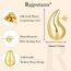 Rajputana Dupes Ohrringe Drop Earrings Chunky Gold Earrings for Women Teardrop Tropfen Ohrringe Vergoldet für Frauen Mädchen Mode Trendy lightweight Hypoallergenic Schmuck