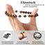 Landorilo Echte Naturstein Perlen Armband, Damen Herren Gelbes Tigerauge Perlenarmband, 8MM Runde Edelsteine Yoga Chakren Armbänder, Geburtstag Valentinstag Geschenke