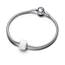 PANDORA Moments Weißes Murano-Glas Mini-Charm aus Sterling Silber, Kompatibel Moments Armbänder, 793118C00