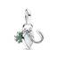 PANDORA Moments Vierblättriges Kleeblatt, Herz und Hufeisen Dreifacher Charm-Anhänger aus Sterling Silber, Kristallen, Zirkonia, Kompatibel Moments Armbändern, 792755C01