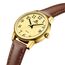 LN LENQIN Uhr Damen Armbanduhr Damen Uhr mit Großen Ziffern Analog Quarzuhr für Frauen mit Lederband