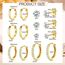 Ohrringe Gold, 316L Chirurgenstahl Steckerstift Ohrstecker & Creolen Gold Set | 18K Vergoldetes Hypoallergene Cubic Zirkonia Ohrstecker & Knorpel Ohrring Huggie Creolen Klein für Damen, 7 Paar
