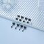 YADOCA 4 Paare G23 Titanium Ohrstecker Hypoallergen für Damen Herren Mädchen Schwarz Ohrstecker Runde Scheibe Ohrringe für Empfindliche Ohren 2/3/4/5mm